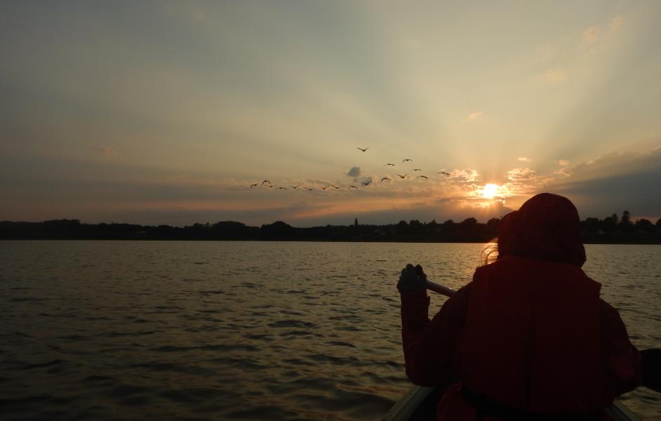 Sonnenuntergang auf dem Wasser