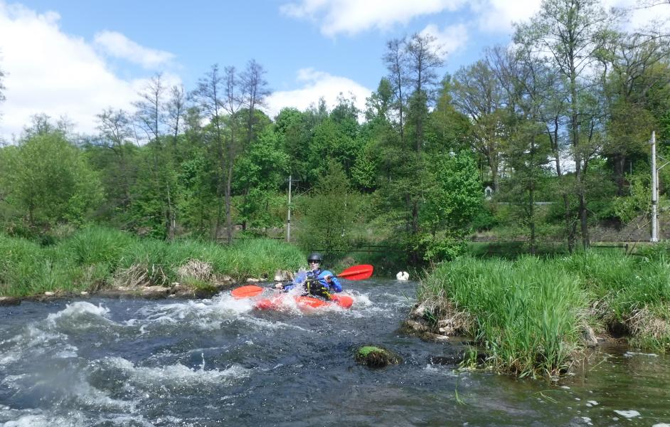 Paddler auf der Eger bei Karlsbad