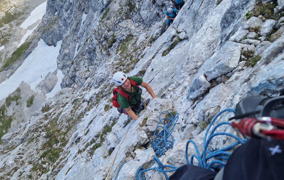 Kletterer Karin in Mittenwald 2025-06