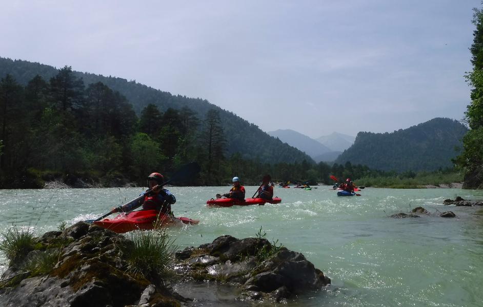 Paddler in Mittenwald
