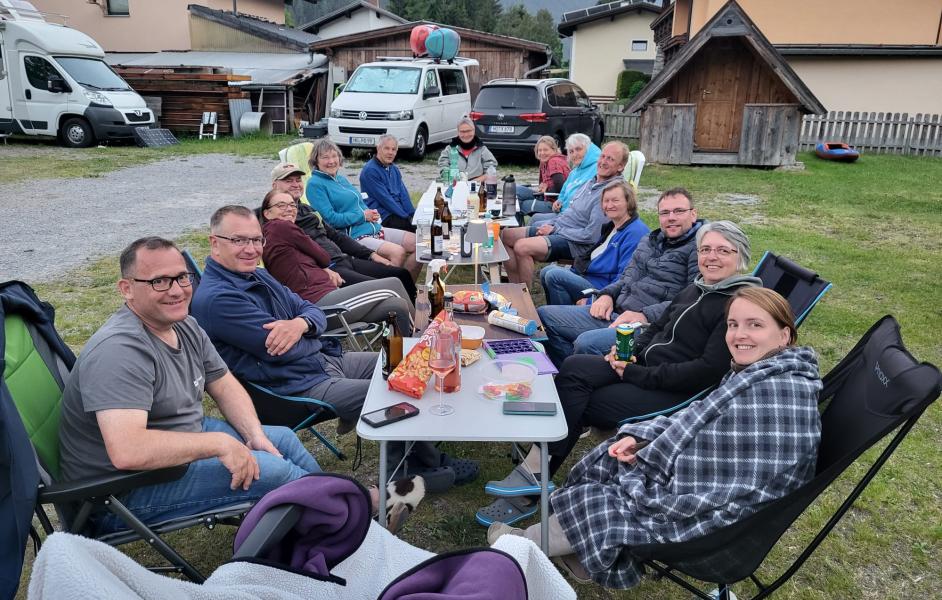 Abendessen am Campingplatz