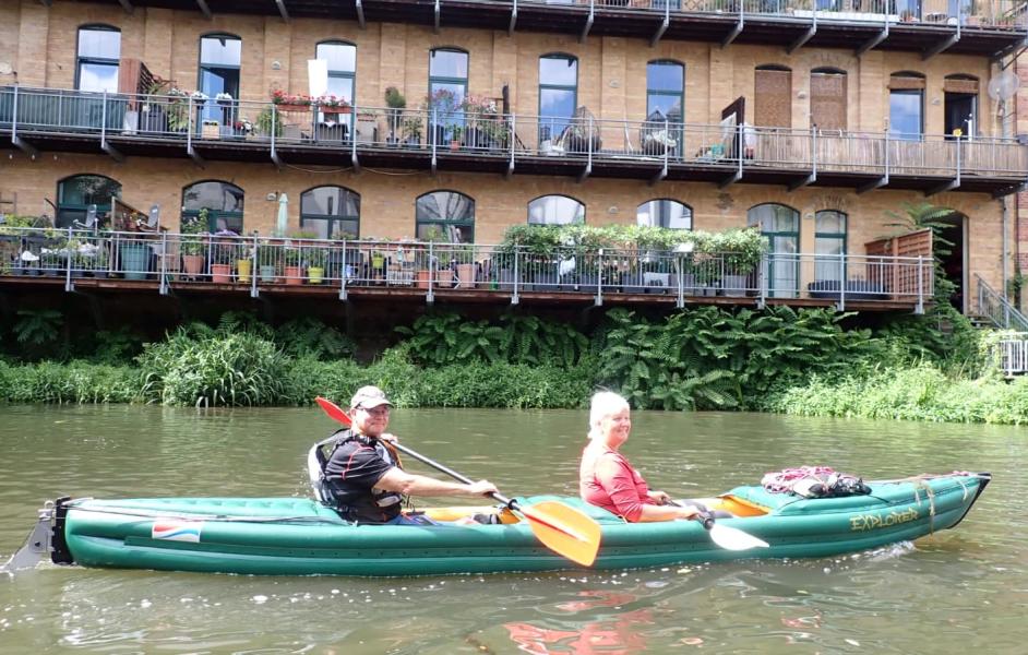 Paddler in Leipzig