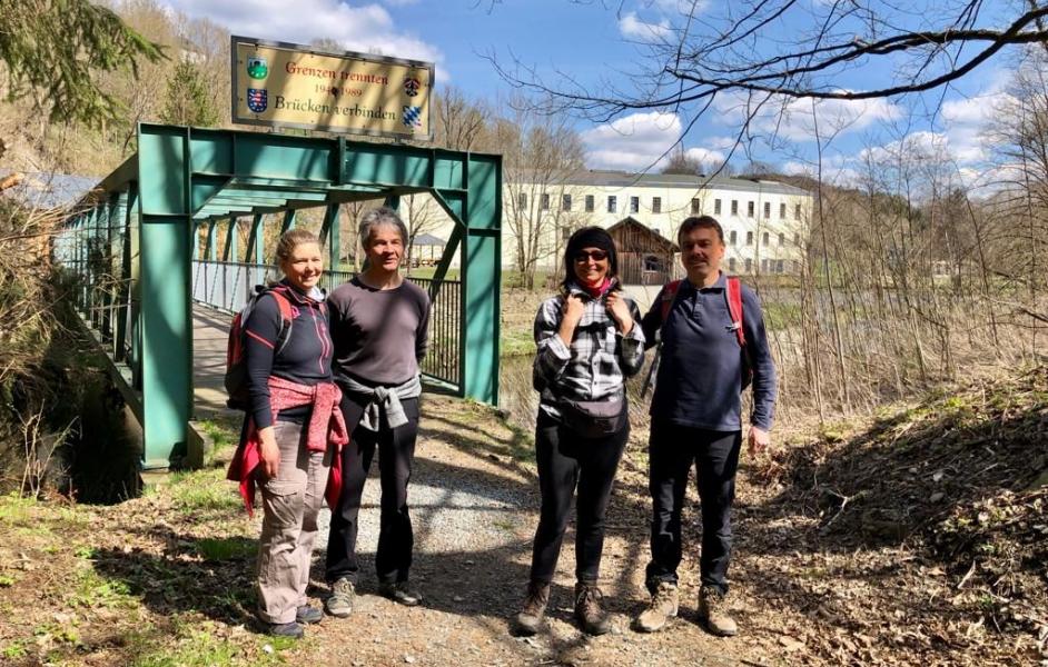 4 Wanderer zum Spendenlauf