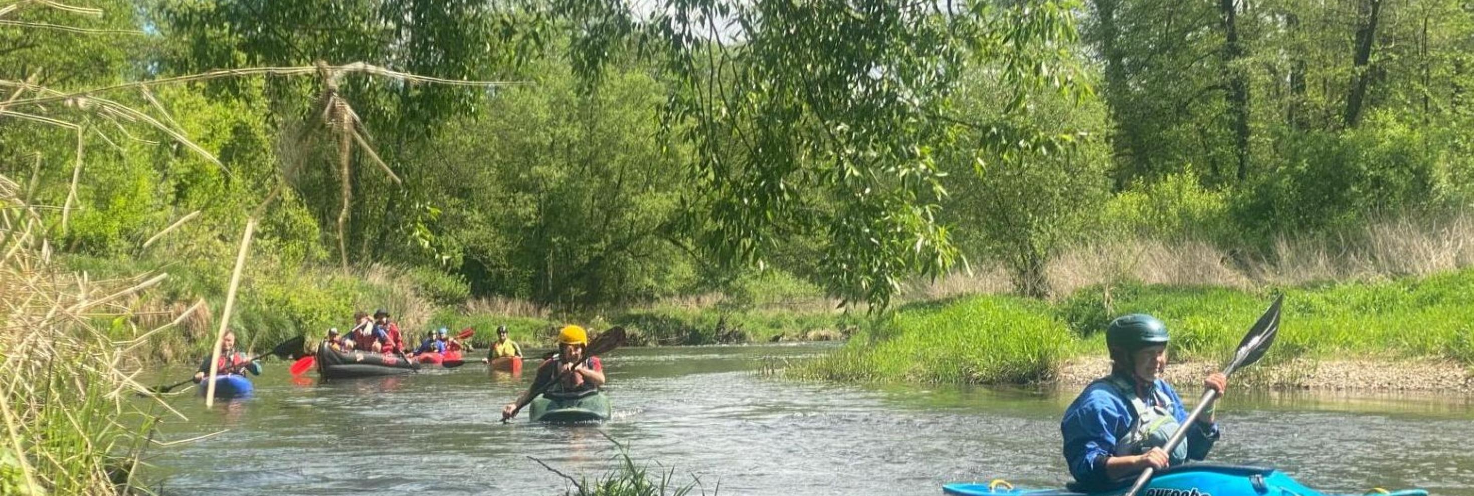 Paddler auf der Eger bei Karlsbad