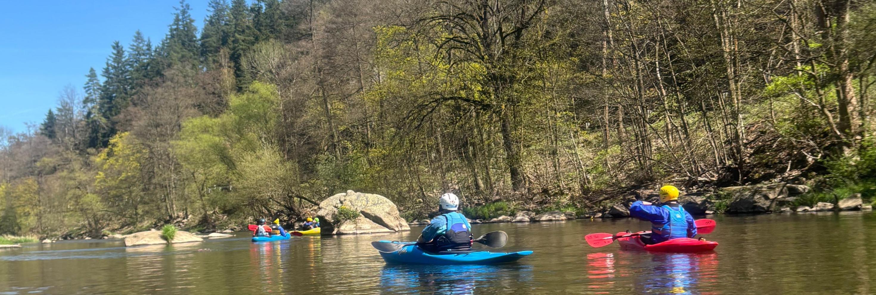 Paddler auf der Saale