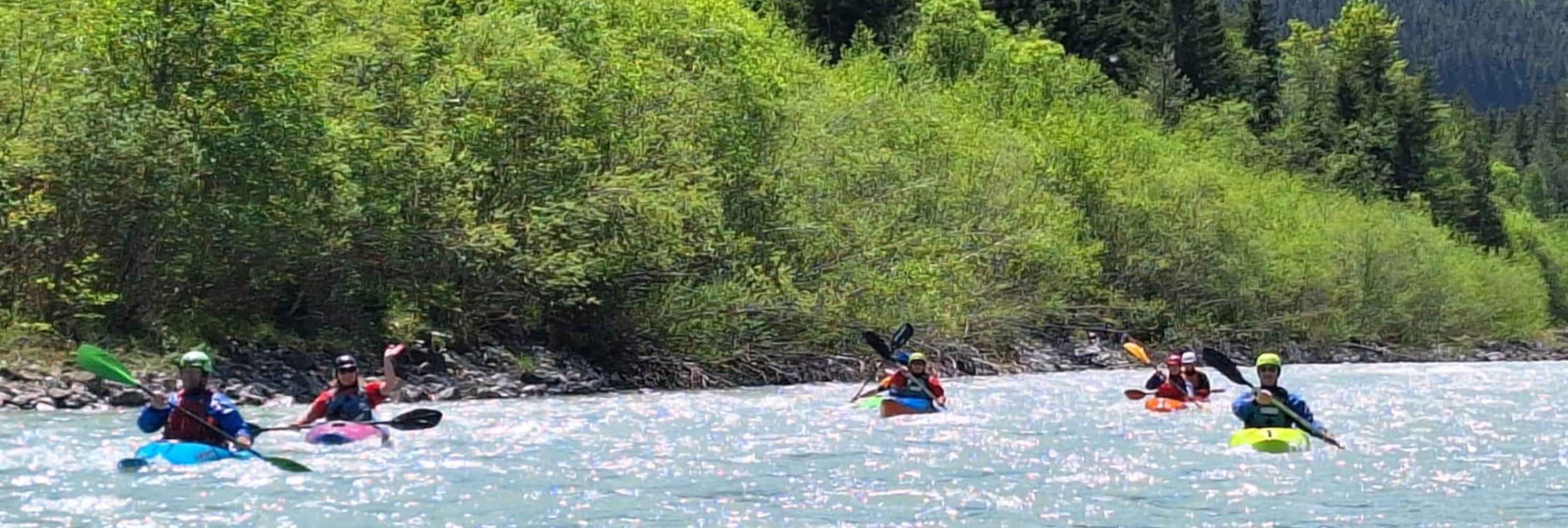 Gruppe auf dem Fluss