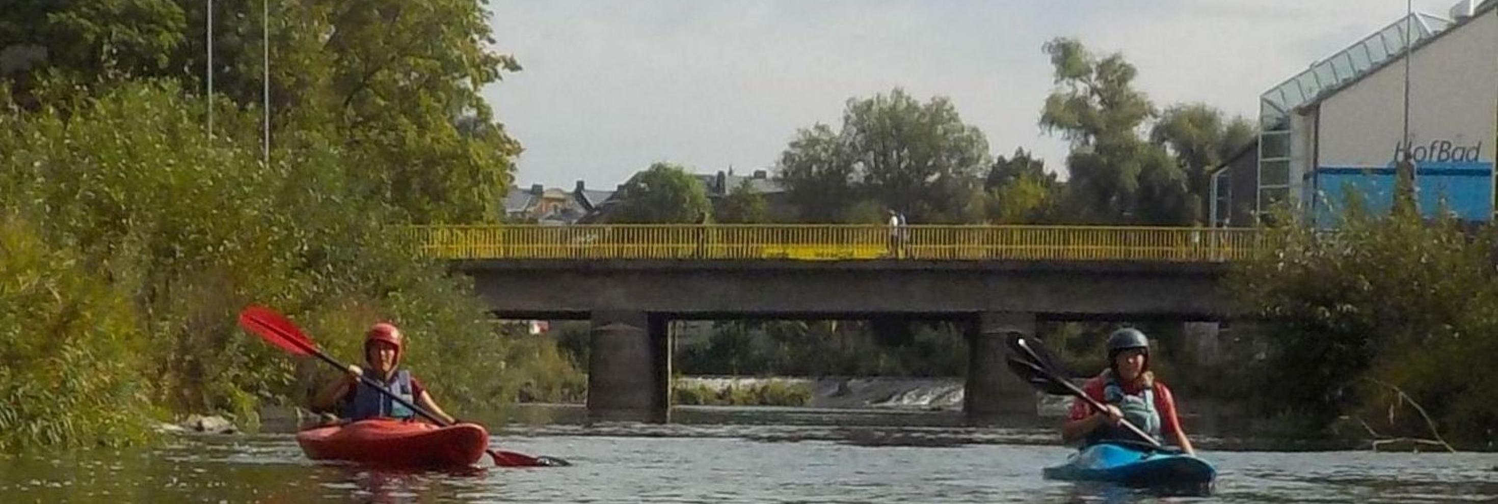 Eva Döhla Paddelt vorm Hofbad